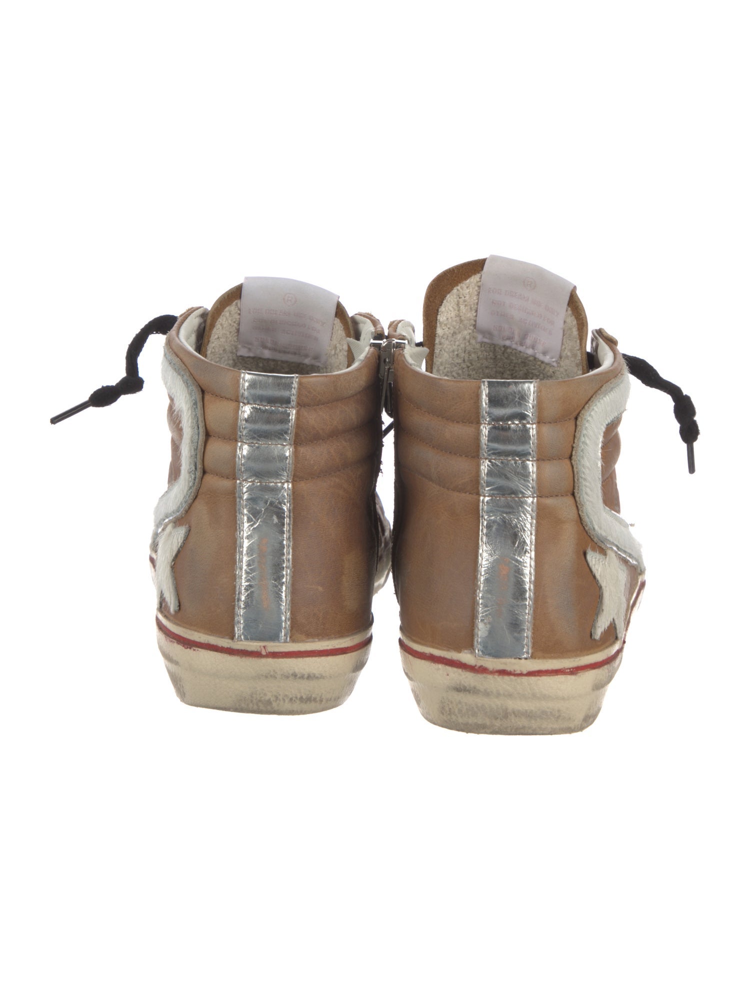 Golden Goose Leather Printed Sneakers